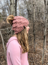 Load image into Gallery viewer, KNIT Pattern for Chain Links Slouch | Knit Hat Pattern | Hat Knitting Pattern | DIY Written Knit Instructions
