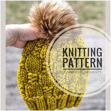 Load image into Gallery viewer, KNIT Pattern for Checkerboard Slouch | Knit Hat Pattern | Hat Knitting Pattern | DIY Written Knit Instructions
