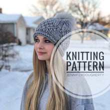 Load image into Gallery viewer, KNIT Pattern for Falling Leaves Beanie | Knitting Pattern PDF Instructions | DIY Written Tutorial | Hat Knitting Pattern | Knit Pattern
