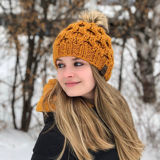 KNIT Pattern for Honeycomb Beanie | Knit Hat Pattern | Hat Knitting Pattern | DIY Written Knit Instructions