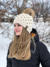 Load image into Gallery viewer, KNIT Pattern for Honeycomb Beanie | Knit Hat Pattern | Hat Knitting Pattern | DIY Written Knit Instructions
