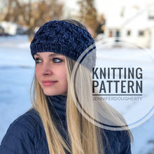 Load image into Gallery viewer, KNIT Pattern for Honeycomb Headband | Knitting Pattern PDF Instructions | DIY Written Tutorial | Ear Warmer Knitting Pattern | Knit Pattern
