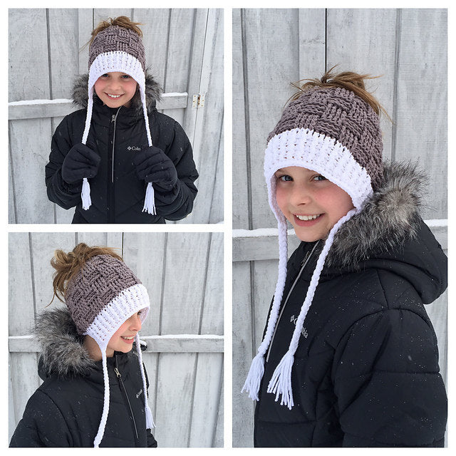 Crochet Pattern for Basket Weave Ponytail or Messy Bun Beanie Hat (DIY Tutorial) | Crochet Hat Pattern | Hat Crocheting Pattern | DIY Written Crochet Instructions