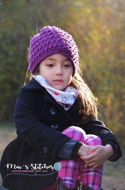 Crochet Pattern for Criss Cross Ponytail or Messy Bun Beanie Hat (DIY Tutorial) | Crochet Hat Pattern | Hat Crocheting Pattern | DIY Written Crochet Instructions