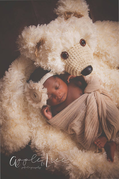 Crochet Pattern for Faux Bear Skin Nursery Rug or Photo Prop (DIY Tutorial) | Crochet Nursery Bear Rug Pattern | Bear Rug Crocheting Pattern | DIY Written Crochet Instructions