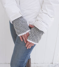Load image into Gallery viewer, Crochet Pattern for Polar Vortex Fingerless Gloves | Crochet Fingerless Mitts Pattern | Fingerless Gloves Crocheting Pattern | DIY Written Crochet Instructions
