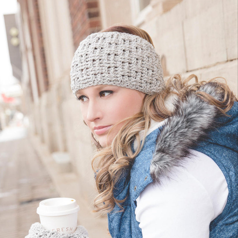 Crochet Pattern for Texture Weave Ear Warmer | Crochet Headband Pattern | Ear Warmer Crocheting Pattern | DIY Written Crochet Instructions