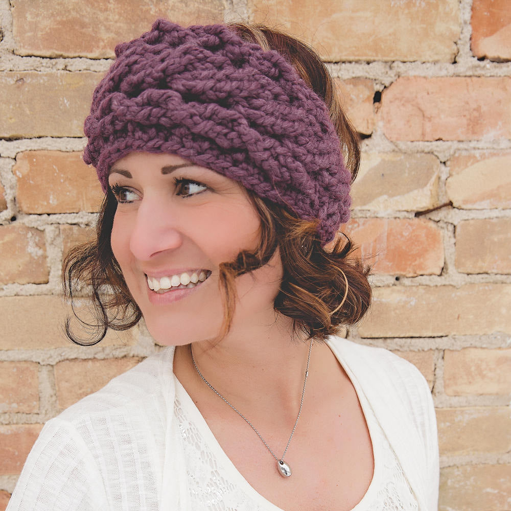 Crochet Pattern for Super Chunky Cabled Ear Warmer | Crochet Headband Pattern | Ear Warmer Crocheting Pattern | DIY Written Crochet Instructions
