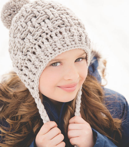 Crochet Pattern for Chunky Texture Weave Earflap Hat | Crochet Hat Pattern | Hat Crocheting Pattern | DIY Written Crochet Instructions
