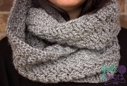 Crochet Pattern for Texture Weave Cowl | Crochet Cowl Pattern | Scarf Crocheting Pattern | DIY Written Crochet Instructions