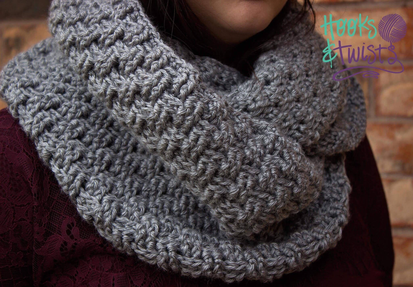 Crochet Pattern for Texture Weave Cowl | Crochet Cowl Pattern | Scarf Crocheting Pattern | DIY Written Crochet Instructions