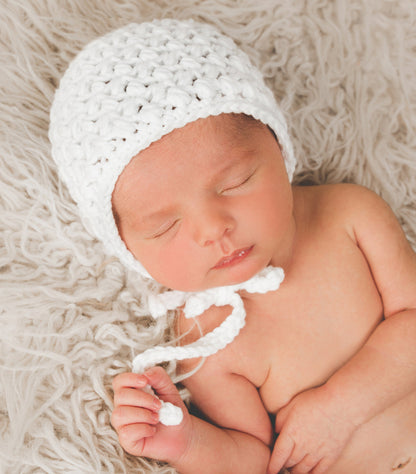 Crochet Pattern for Dedication Baby Bonnet | Crochet Baby Bonnet Pattern | Baby Hat Crocheting Pattern | DIY Written Crochet Instructions