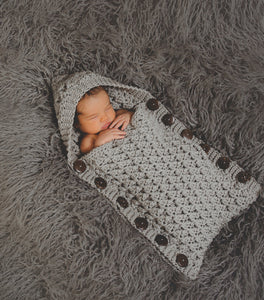 Crochet Pattern for Windchill Hooded Button Up Baby Cocoon | Crochet Hooded Cocoon Pattern | Baby Cocoon Crocheting Pattern | DIY Written Crochet Instructions