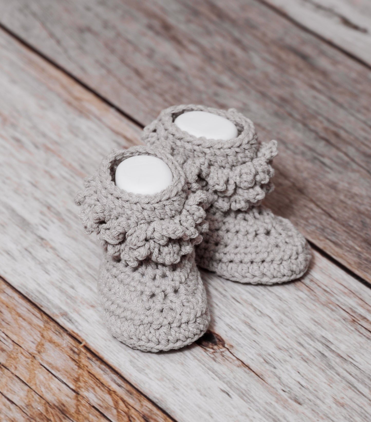 Crochet Pattern for Snow Bunny Baby Booties | Crochet Baby Shoes Pattern | Baby Booties Crocheting Pattern | DIY Written Crochet Instructions