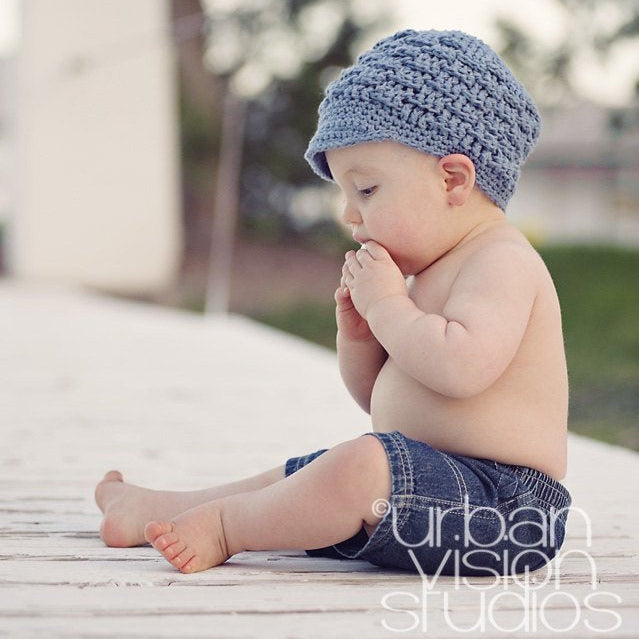 Crochet Pattern for Textured Newsboy Beanie | Crochet Hat Pattern | Hat Crocheting Pattern | DIY Written Crochet Instructions