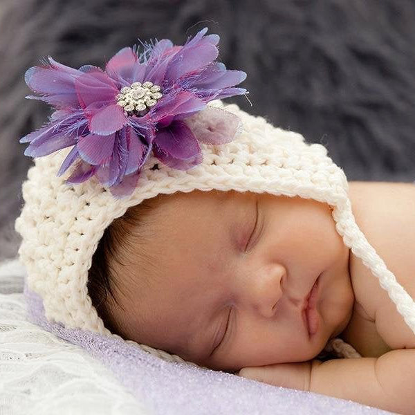 Crochet Pattern for Ripple Baby Bonnet | Crochet Baby Bonnet Pattern | Baby Hat Crocheting Pattern | DIY Written Crochet Instructions