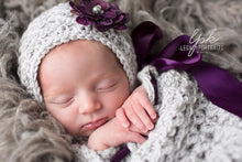 Load image into Gallery viewer, Crochet Pattern for Kylie Baby Bonnet | Crochet Baby Bonnet Pattern | Baby Hat Crocheting Pattern | DIY Written Crochet Instructions
