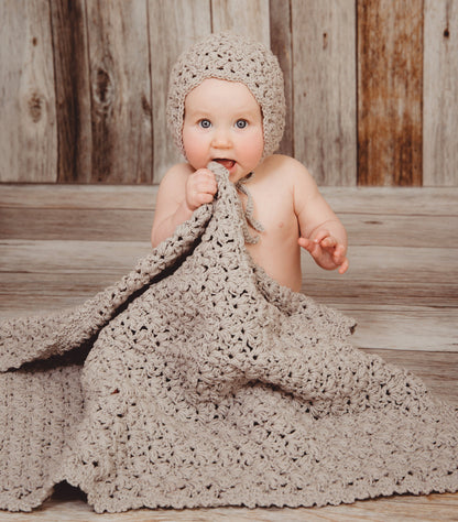 Crochet Pattern for Snow Flurry Baby Blanket | Crochet Blanket Pattern | Baby Blanket Crocheting Pattern | DIY Written Crochet Instructions