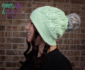 Crochet Pattern for Tailspin Slouch Hat | Crochet Hat Pattern | Hat Crocheting Pattern | DIY Written Crochet Instructions