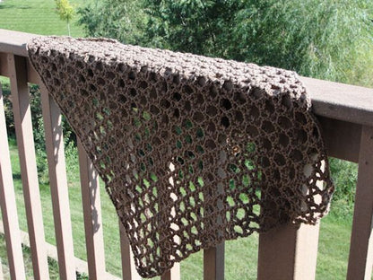 Crochet Pattern for Mermaid Fishing Net Blanket Photography Prop