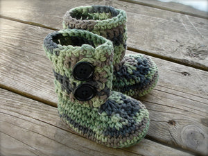 Crochet Pattern for Button Loop Booties | Crochet Baby Shoes Pattern | Baby Booties Crocheting Pattern | DIY Written Crochet Instructions