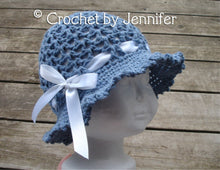 Load image into Gallery viewer, Crochet Pattern for Ava Sun Hat | Crochet Hat Pattern | Hat Crocheting Pattern | DIY Written Crochet Instructions
