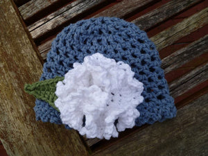 Crochet Pattern for Spring Bloom Beanie Flower Hat | Crochet Hat Pattern | Hat Crocheting Pattern | DIY Written Crochet Instructions