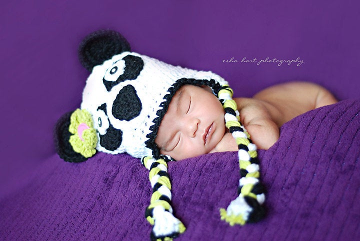 Crochet Pattern for Panda Bear Hat Crochet Hat Pattern Hat Crochet Crochet by Jennifer