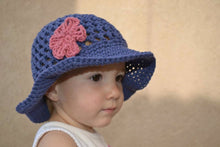 Load image into Gallery viewer, Crochet Pattern for Madeline Sun Hat | Crochet Hat Pattern | Hat Crocheting Pattern | DIY Written Crochet Instructions
