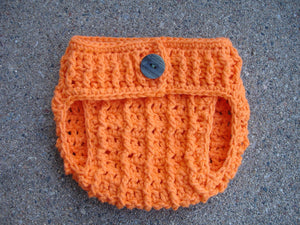 Crochet Pattern for Pumpkin Diaper Cover | Crochet Diaper Cover Pattern | Diaper Cover Crocheting Pattern | DIY Written Crochet Instructions