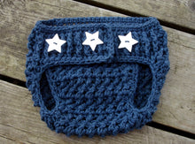 Load image into Gallery viewer, Crochet Pattern for Stars and Stripes Diaper Cover | Crochet Baby Diaper Cover Pattern | Diaper Cover Crocheting Pattern | DIY Written Crochet Instructions

