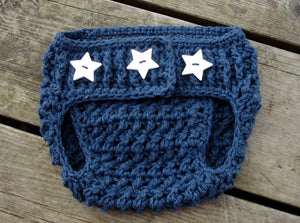 Crochet Pattern for Stars and Stripes Diaper Cover | Crochet Baby Diaper Cover Pattern | Diaper Cover Crocheting Pattern | DIY Written Crochet Instructions