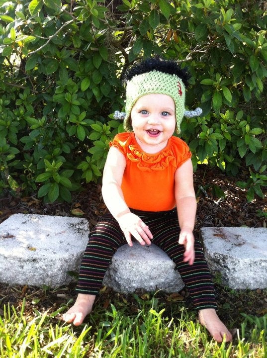 Crochet Pattern for Frankenstein Monster Hat | Crochet Hat Pattern | Hat Crocheting Pattern | DIY Written Crochet Instructions