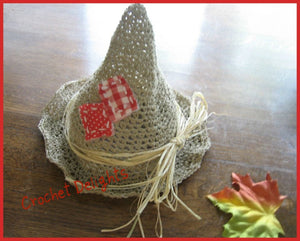 Crochet Pattern for Halloween Scarecrow Hat | Crochet Hat Pattern | Hat Crocheting Pattern | DIY Written Crochet Instructions