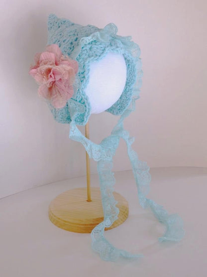 Crochet Pattern for Lacy Pixie Bonnet | Crochet Baby Bonnet Pattern | Baby Hat Crocheting Pattern | DIY Written Crochet Instructions