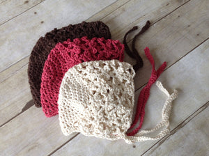 Crochet Pattern for Fleurette Baby Bonnet | Crochet Baby Bonnet Pattern | Baby Hat Crocheting Pattern | DIY Written Crochet Instructions