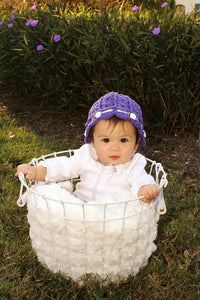 Crochet Pattern for Ashlyn Baby Bonnet | Crochet Baby Bonnet Pattern | Baby Hat Crocheting Pattern | DIY Written Crochet Instructions
