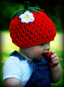 Crochet Pattern for Berrylicious Strawberry Beanie Hat | Crochet Hat Pattern | Hat Crocheting Pattern | DIY Written Crochet Instructions