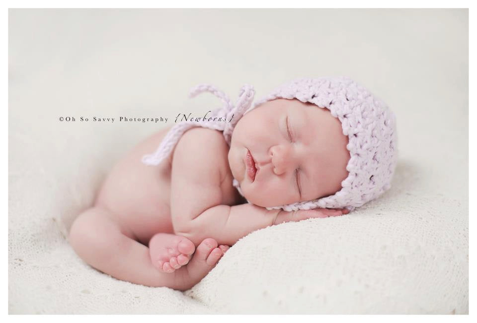 Crochet Pattern for Vintage Star Baby Bonnet | Crochet Baby Bonnet Pattern | Baby Hat Crocheting Pattern | DIY Written Crochet Instructions