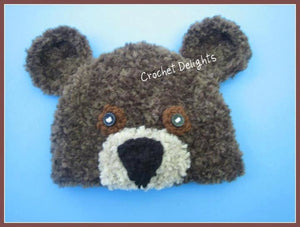 Crochet Pattern for Fuzzy Bear Hat | Crochet Hat Pattern | Hat Crocheting Pattern | DIY Written Crochet Instructions