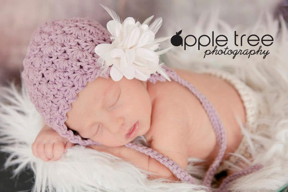 Crochet Pattern for Vintage Star Baby Bonnet | Crochet Baby Bonnet Pattern | Baby Hat Crocheting Pattern | DIY Written Crochet Instructions