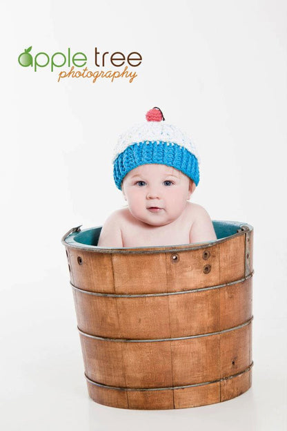 Crochet Pattern for Cupcake Beanie | Crochet Hat Pattern | Hat Crocheting Pattern | DIY Written Crochet Instructions