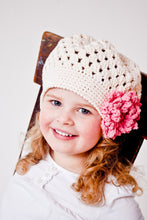 Load image into Gallery viewer, Crochet Pattern for Taryn Hat (with interchangeable flowers) | Crochet Hat Pattern | Hat Crocheting Pattern | DIY Written Crochet Instructions
