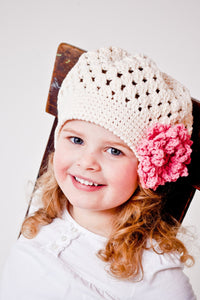 Crochet Pattern for Taryn Hat (with interchangeable flowers) | Crochet Hat Pattern | Hat Crocheting Pattern | DIY Written Crochet Instructions