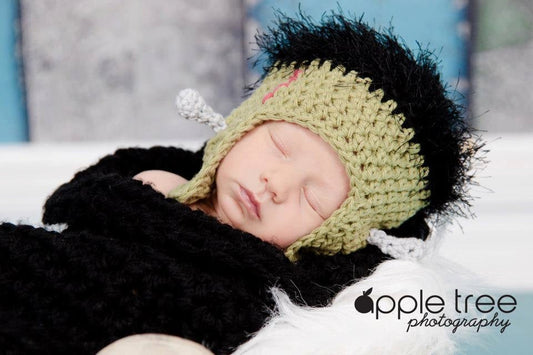 Crochet Pattern for Frankenstein Monster Hat | Crochet Hat Pattern | Hat Crocheting Pattern | DIY Written Crochet Instructions