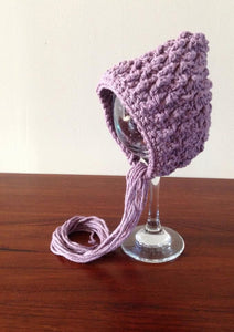 Crochet Pattern for Ripple Stitch Pixie Bonnet | Crochet Baby Bonnet Pattern | Baby Hat Crocheting Pattern | DIY Written Crochet Instructions