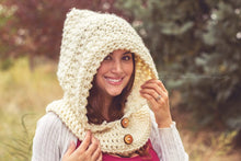Load image into Gallery viewer, Crochet Pattern for Star Stitch Hooded Cowl | Crochet Hooded Cowl Pattern | Cowl Crocheting Pattern | DIY Written Crochet Instructions
