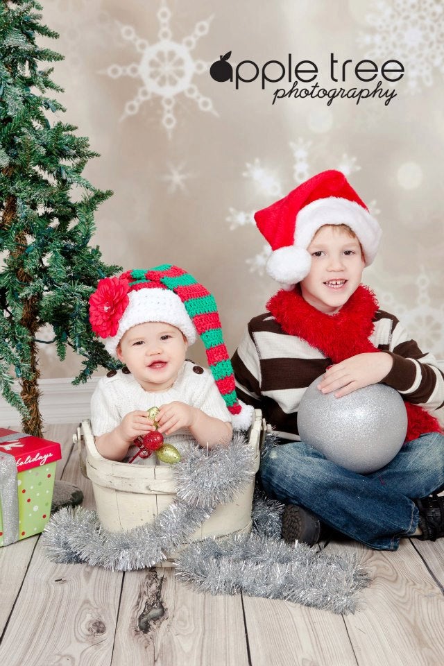 Crochet Pattern for Striped Stocking Cap, Santa or Elf Hat | Crochet Hat Pattern | Christmas Hat Crocheting Pattern | DIY Written Crochet Instructions