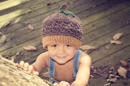 Crochet Pattern for Acorn Hat | Crochet Hat Pattern | Hat Crocheting Pattern | DIY Written Crochet Instructions