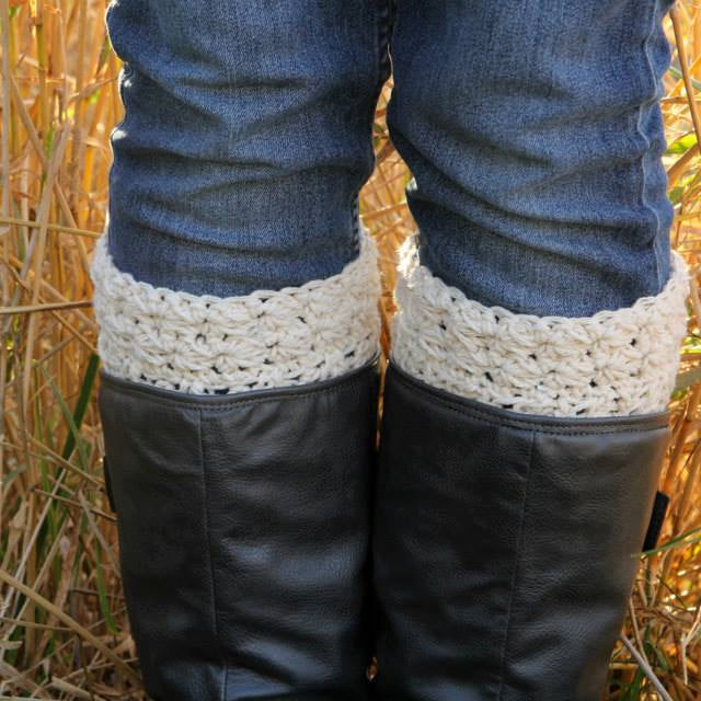 Crochet Pattern for Star Stitch Boot Cuffs | Crochet Boot Cuffs Pattern | Boot Cuff Crocheting Pattern | DIY Written Crochet Instructions